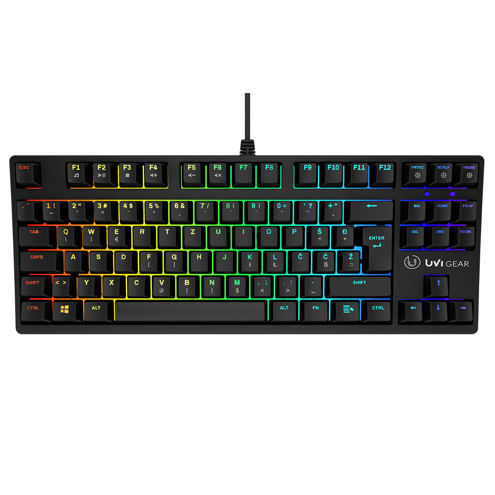 UVI GEAR PRIDE mini TKL RGB BLUE OPTICAL SWITCH SLO Keyboard
