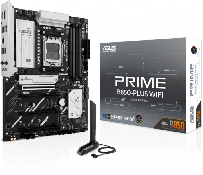 ASUS PRIME B850-PLUS WIFI AM5 ATX osnovna plošča - AMD B850, 4xDDR5, 3xM.2, 4xSATA, 2.5Gb LAN, WiFi 6E, BT, 1xDP, 1xHDMI