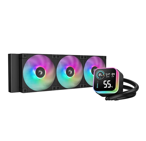 AIO Liquid Cooler DeepCool LD360, 360mm, LCD, RGB, black  R-LD360-BKMSN-G-1